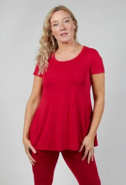 Longline T-Shirt in Chili