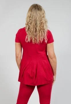 Longline T-Shirt in Chili