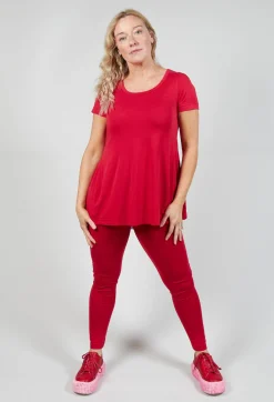 Longline T-Shirt in Chili
