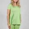 Longline T-Shirt in Lime