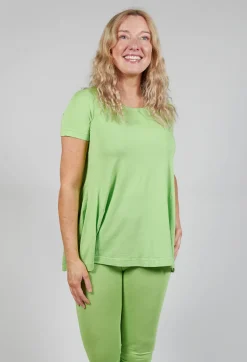 Longline T-Shirt in Lime