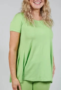 Longline T-Shirt in Lime