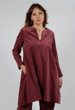 Longline Tunic in Intense Rust