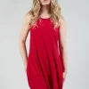 Longline Vest Top in Chili