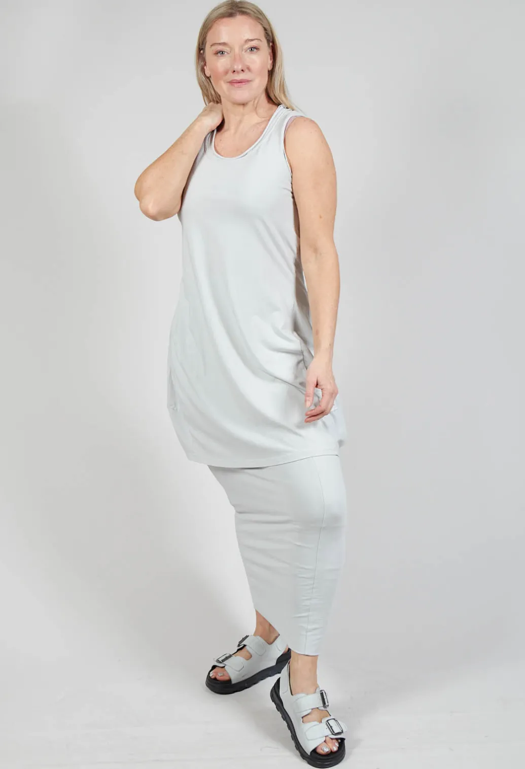 Longline Vest Top in Grey