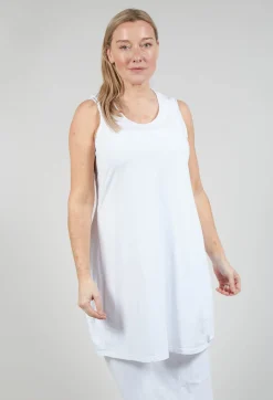 Longline Vest Top in White