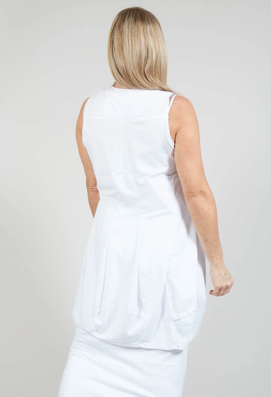 Longline Vest Top in White