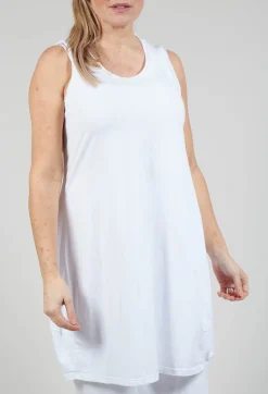 Longline Vest Top in White