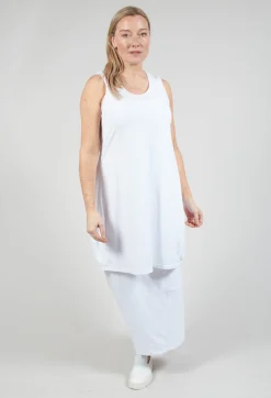 Longline Vest Top in White