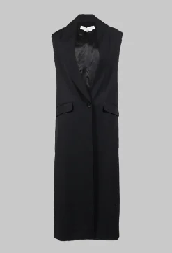 Longline Waistcoat in Black
