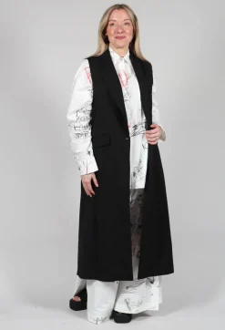 Longline Waistcoat in Black