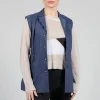 Longline Waistcoat in Midnight Blue