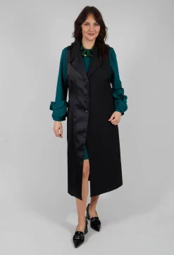Longline Waistcoat in Nero