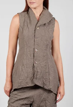 Longline Waistcoat in Rock