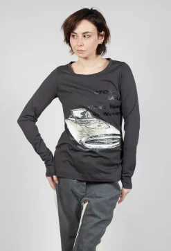 Longsleeve Top in Asteroid Print