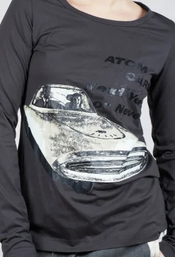 Longsleeve Top in Asteroid Print
