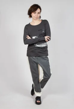 Longsleeve Top in Asteroid Print
