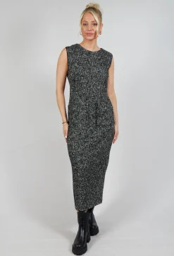 Lonk Dress in Black with White