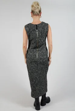 Lonk Dress in Black with White