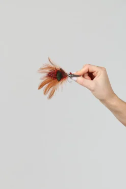 Loose Brooch in Orange and Green