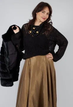 Loose Knit Jumper in Black
