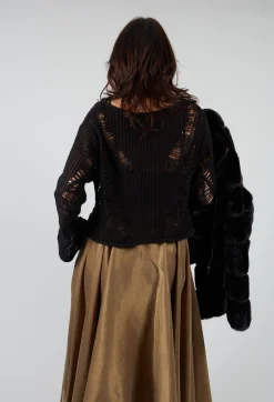 Loose Knit Jumper in Black