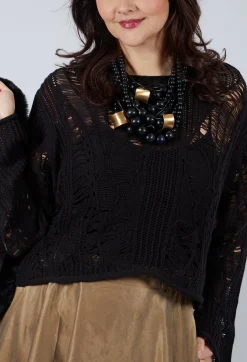 Loose Knit Jumper in Black