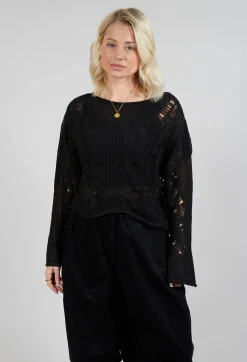 Loose Knit Jumper in Black