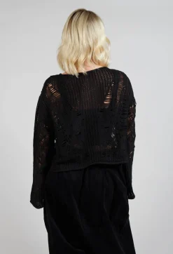 Loose Knit Jumper in Black