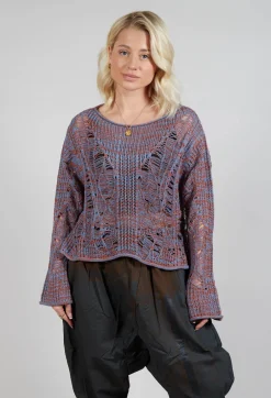 Loose Knit Jumper in Purple