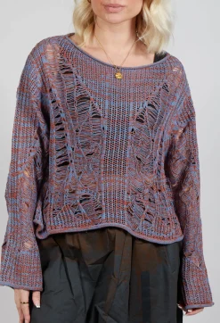 Loose Knit Jumper in Purple