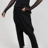 Loose Pull On Trouser in Black