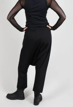 Loose Pull On Trouser in Black