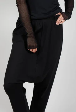 Loose Pull On Trouser in Black