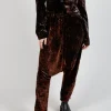 Loose Pull on Trousers in Batiked Caramel