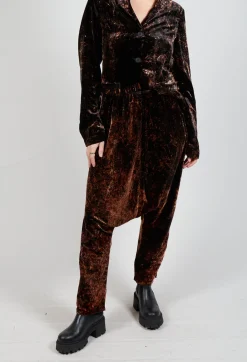 Loose Pull on Trousers in Batiked Caramel