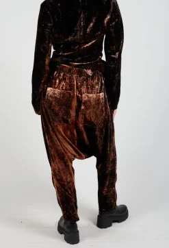 Loose Pull on Trousers in Batiked Caramel