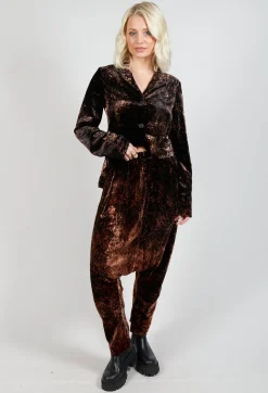 Loose Pull on Trousers in Batiked Caramel