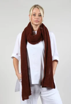 Loose Winter Knit Scarf in Cinnamon