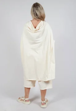 Loose-Fitting Pleated Midi Dress in Greige
