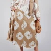 Lotus Skirt in Beige and Cream