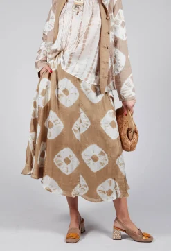 Lotus Skirt in Beige and Cream