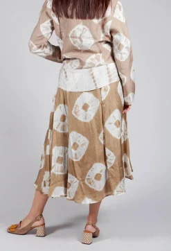 Lotus Skirt in Beige and Cream