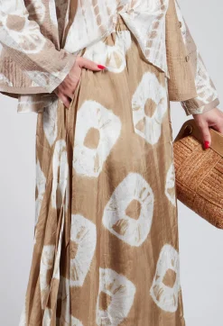 Lotus Skirt in Beige and Cream