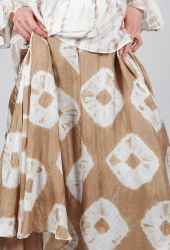 Lotus Skirt in Beige and Cream