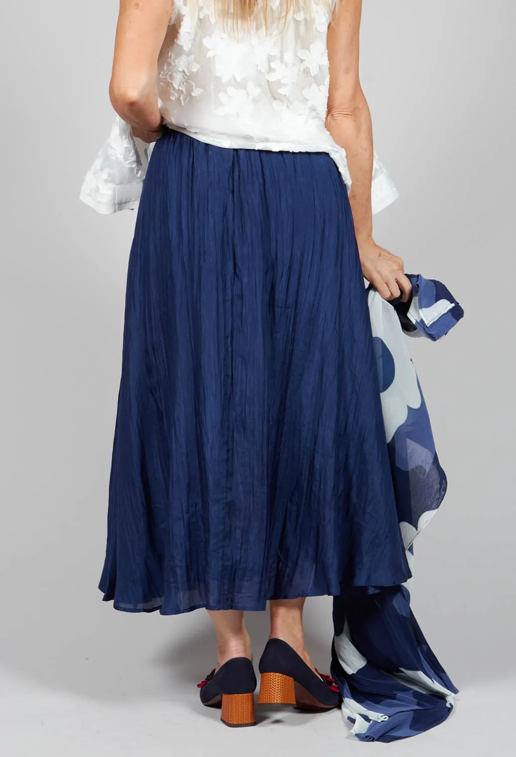 Lotus Skirt in Navy