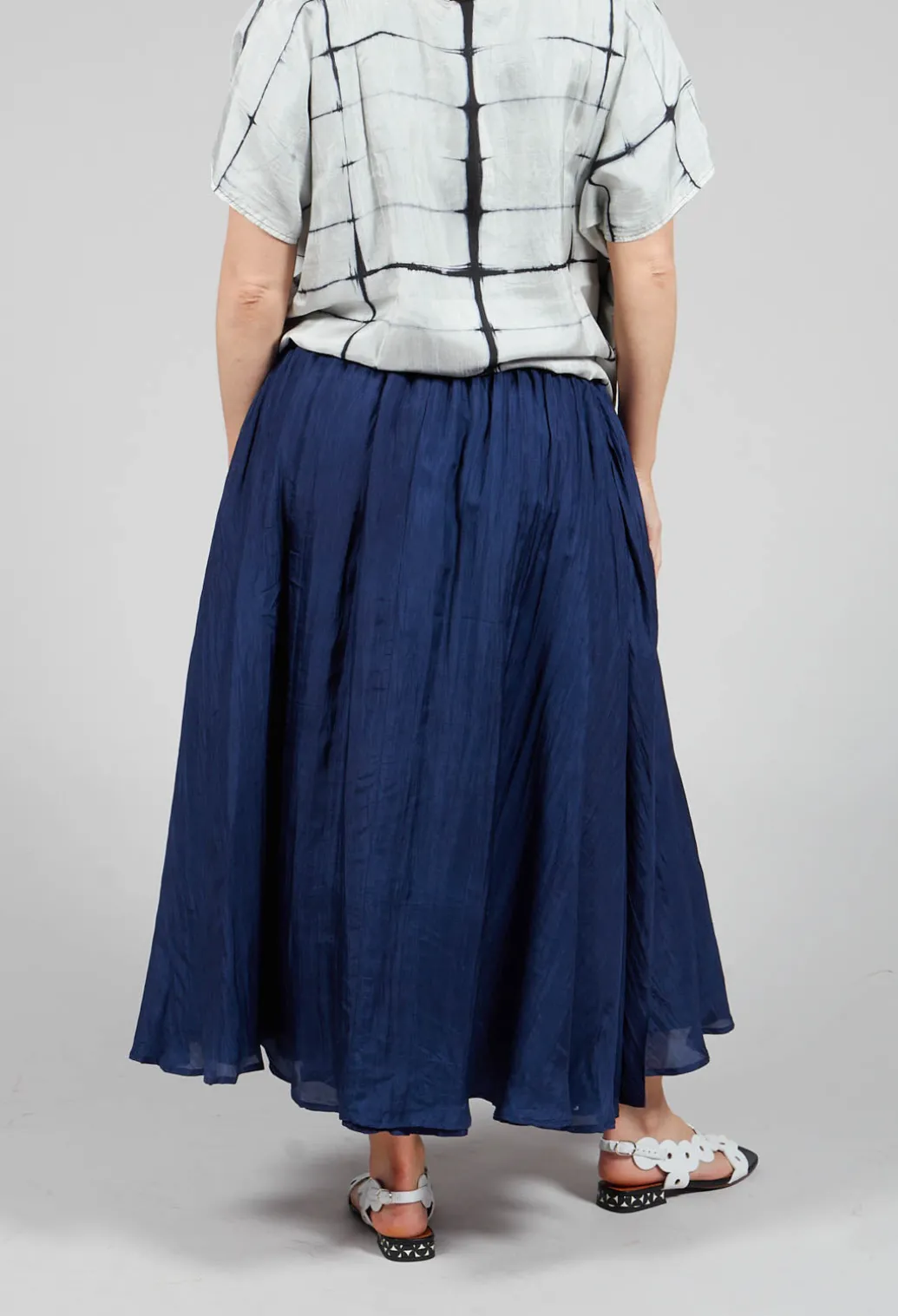 Lotus Skirt in Navy