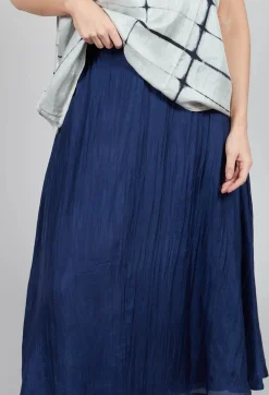 Lotus Skirt in Navy