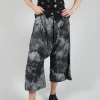 Low Crotch Pull on Trousers in Steppe Black