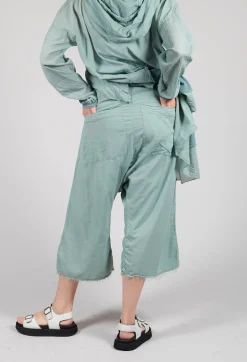 Low Crotch Pull on Trousers in  Pale Turquoise